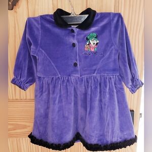 Disney Baby Minnie Mouse Purple Velour Dress